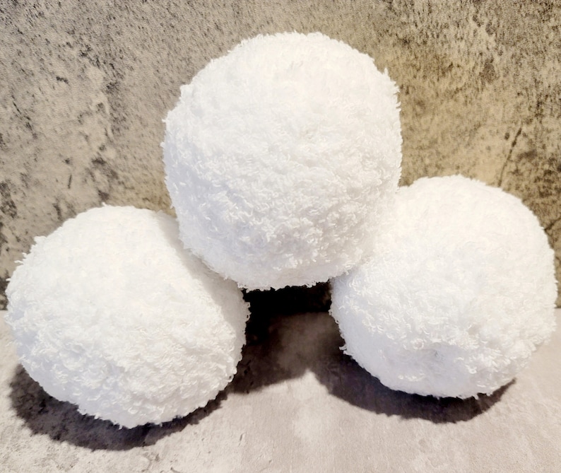 Indoor Snowballs, Plush Knit Indoor Snowballs, Christmas Party Decor, Holiday Gifts for Kids, Winter Home Decor, Georgia Snowballs image 5