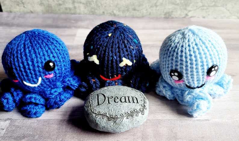 Baby Blue Amigurumi Octopus, Blue Crochet Octopus Plushie, Anxiety Stress Relief Gift, Baby Shower Gift, Stuff Sea Creature Plushie image 5