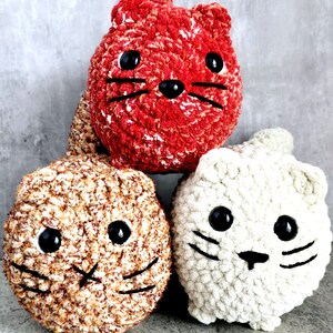 Chunky Cat Crochet Plushie, Emotional Support Plushie, Anxiety Stress