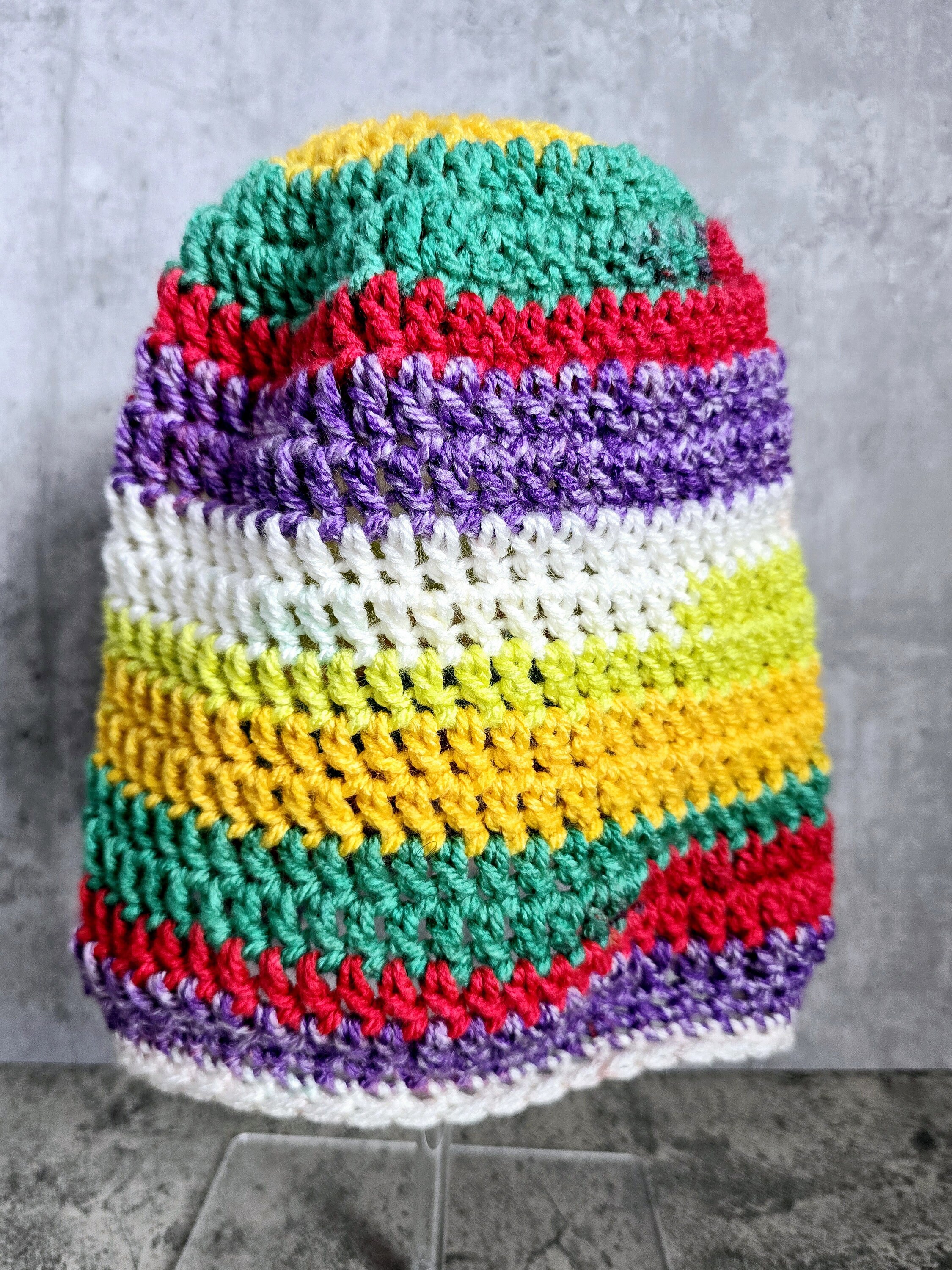 Rush color lady’s hat winter beanie New hand crochet by me HOW to CROCHET an EASY WINTER HAT - Simple Textured Beanie  main image 2
