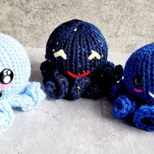 Baby Blue Amigurumi Octopus, Blue Crochet Octopus Plushie, Anxiety Stress Relief Gift, Baby Shower Gift, Stuff Sea Creature Plushie image 1