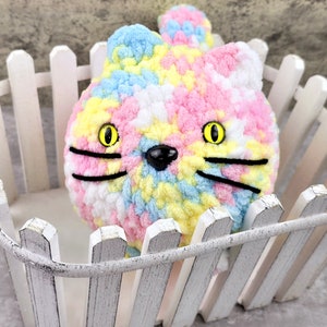 Chunky Cat Crochet Plushie, Emotional Support Plushie, Anxiety Stress