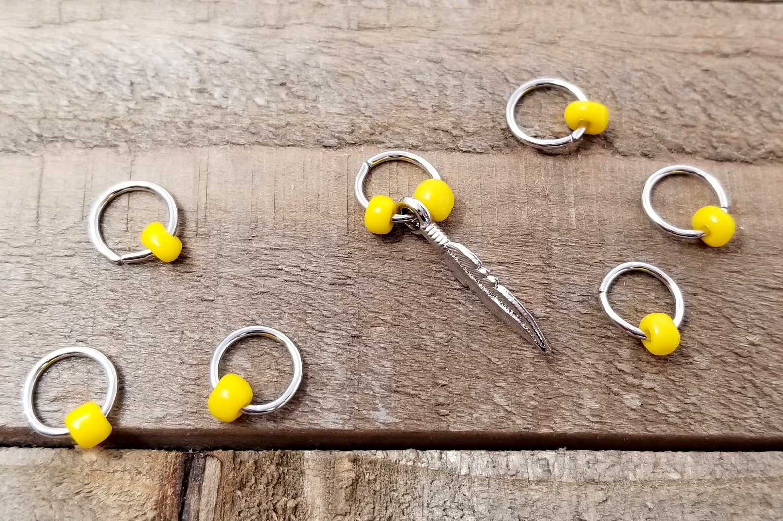 Yellow Beaded Hair Rings Loc Braid Rings Loc Sprinkles Etsy