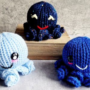 Baby Blue Amigurumi Octopus, Blue Crochet Octopus Plushie, Anxiety Stress Relief Gift, Baby Shower Gift, Stuff Sea Creature Plushie image 4