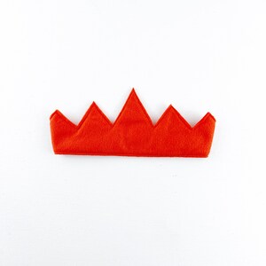 Child's Orange Felt Crown, birthday crown, birthday gift, photography prop, halloween costume image 2