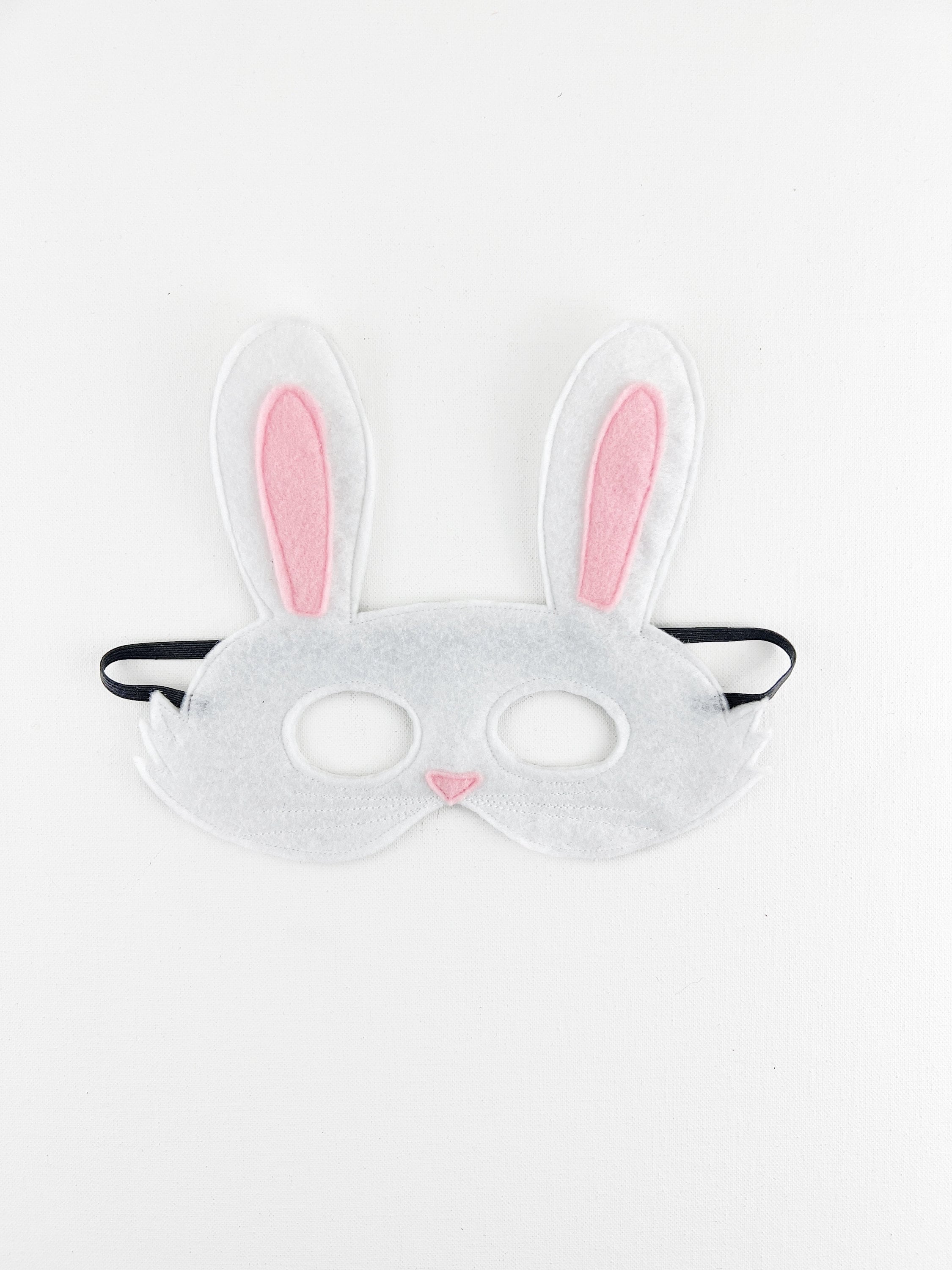 White Rabbit Felt Mask: Eco-friendly Bunny Costume - Etsy