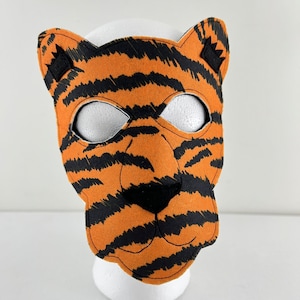 Felt Tiger Mask for Kids – Handmade Eco-Friendly Jungle Animal Costume for Halloween, Dress-Up & School Plays