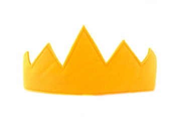 Child's Gold Felt Crown, birthday crown, birthday gift, photography prop, halloween costume