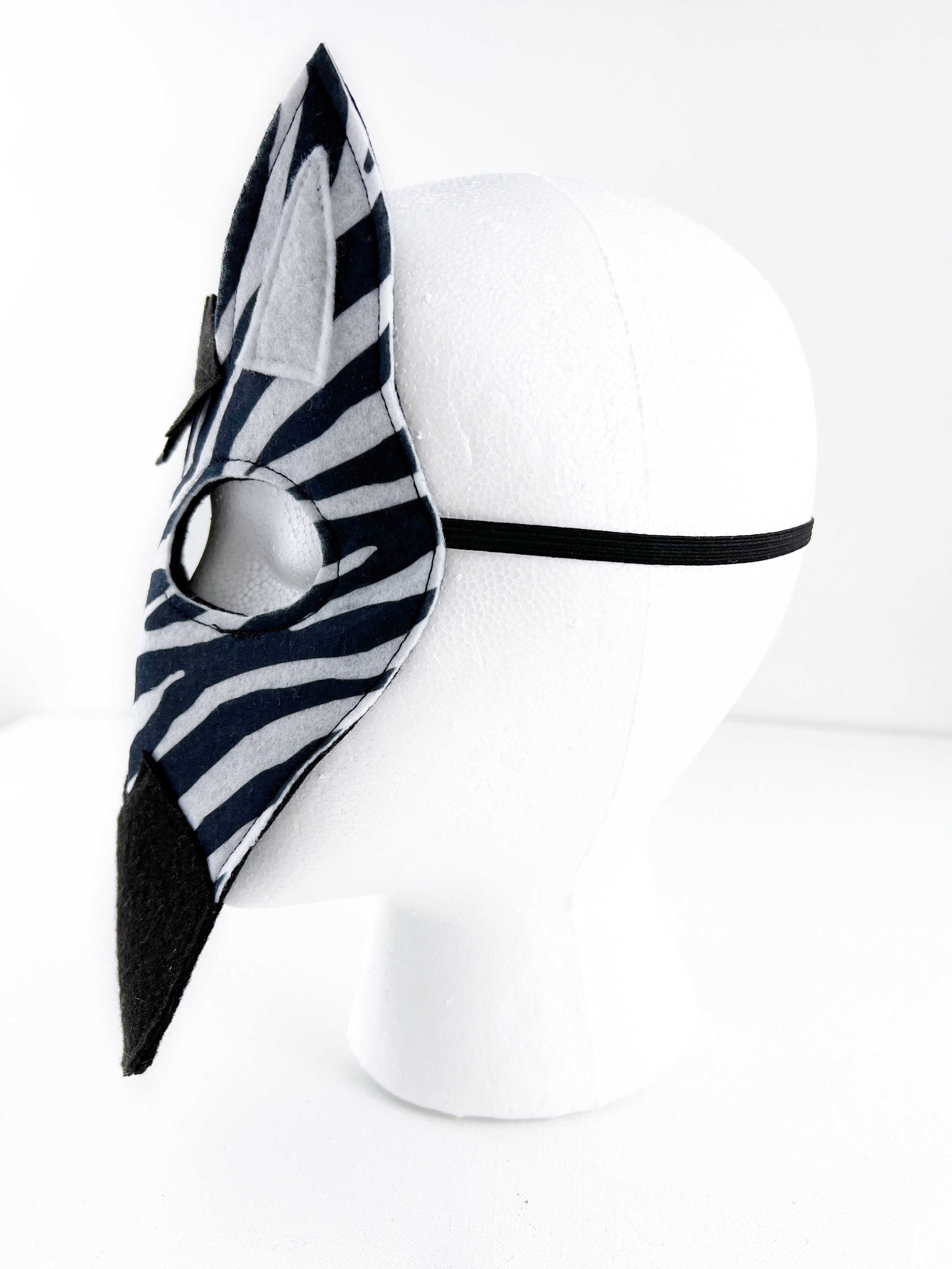 Zebra Color Mask Handmade Felt Zebra Mask: Eco-friendly Kids Costume - Etsy