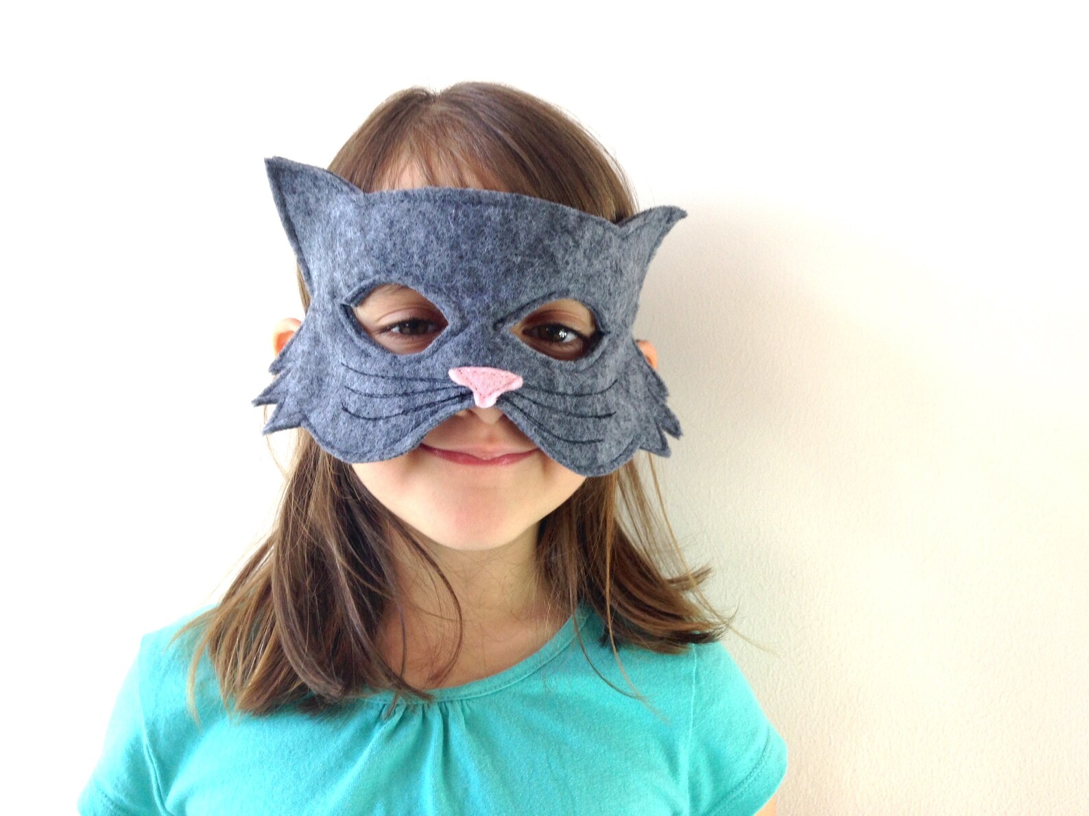 Child's Felt Cat Mask THREE COLORS AVAILABLE Etsy