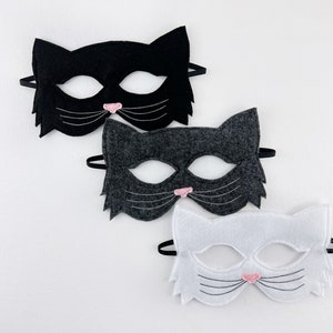 Felt Kitten Mask for Kids – Handmade Eco-Friendly Cat Costume for Dress-Up, Halloween, or Birthday Parties
