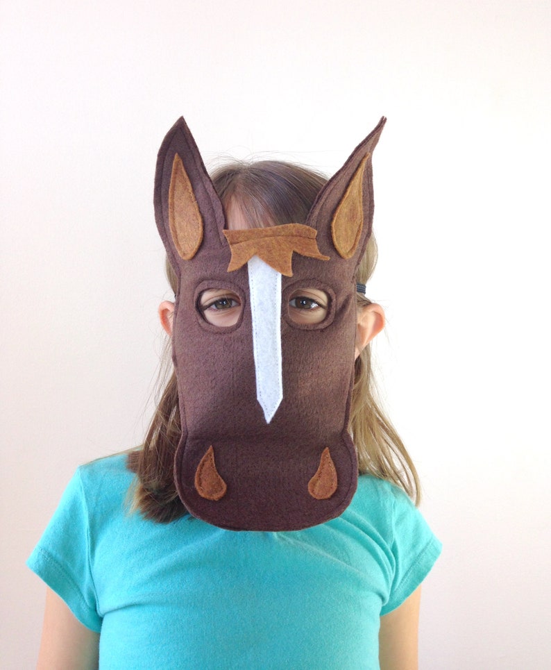 Child's Felt Horse Mask FOUR COLORS AVAILABLE Etsy