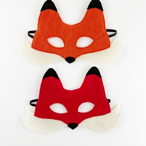 Felt Fox Mask for Kids – Handmade Eco-Friendly Costume Mask in Red or Orange for Halloween, Dress-Up, and School Plays