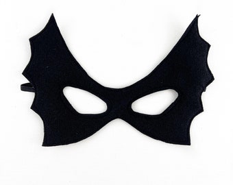 Child's Black Felt Bat Mask, bat costume, halloween costume, school play costume