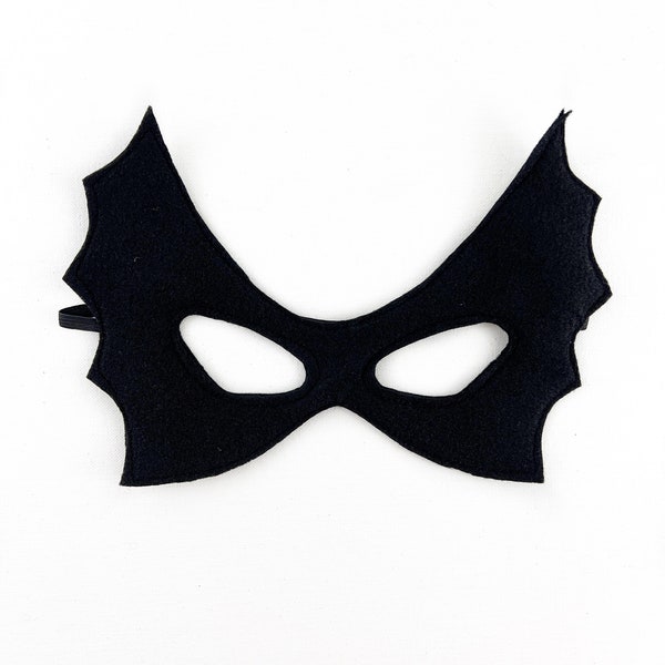 Child's Black Felt Bat Mask, bat costume, halloween costume, school play costume