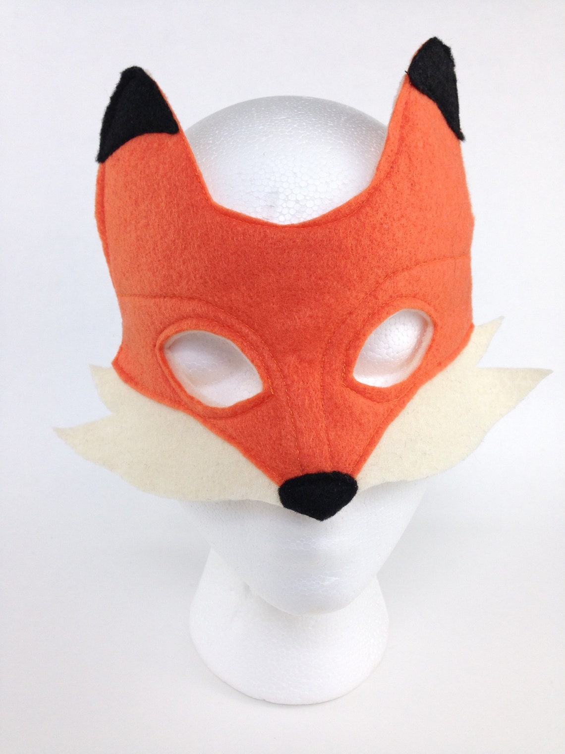 Máscara de zorro de fieltro para niños DOS COLORES Etsy México