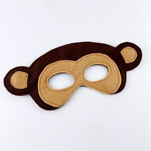 Felt Monkey Mask for Kids – Handmade Eco-Friendly Jungle Animal Costume for Halloween, Dress-Up, or Birthday Parties