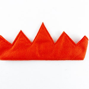 Child's Orange Felt Crown, birthday crown, birthday gift, photography prop, halloween costume image 3