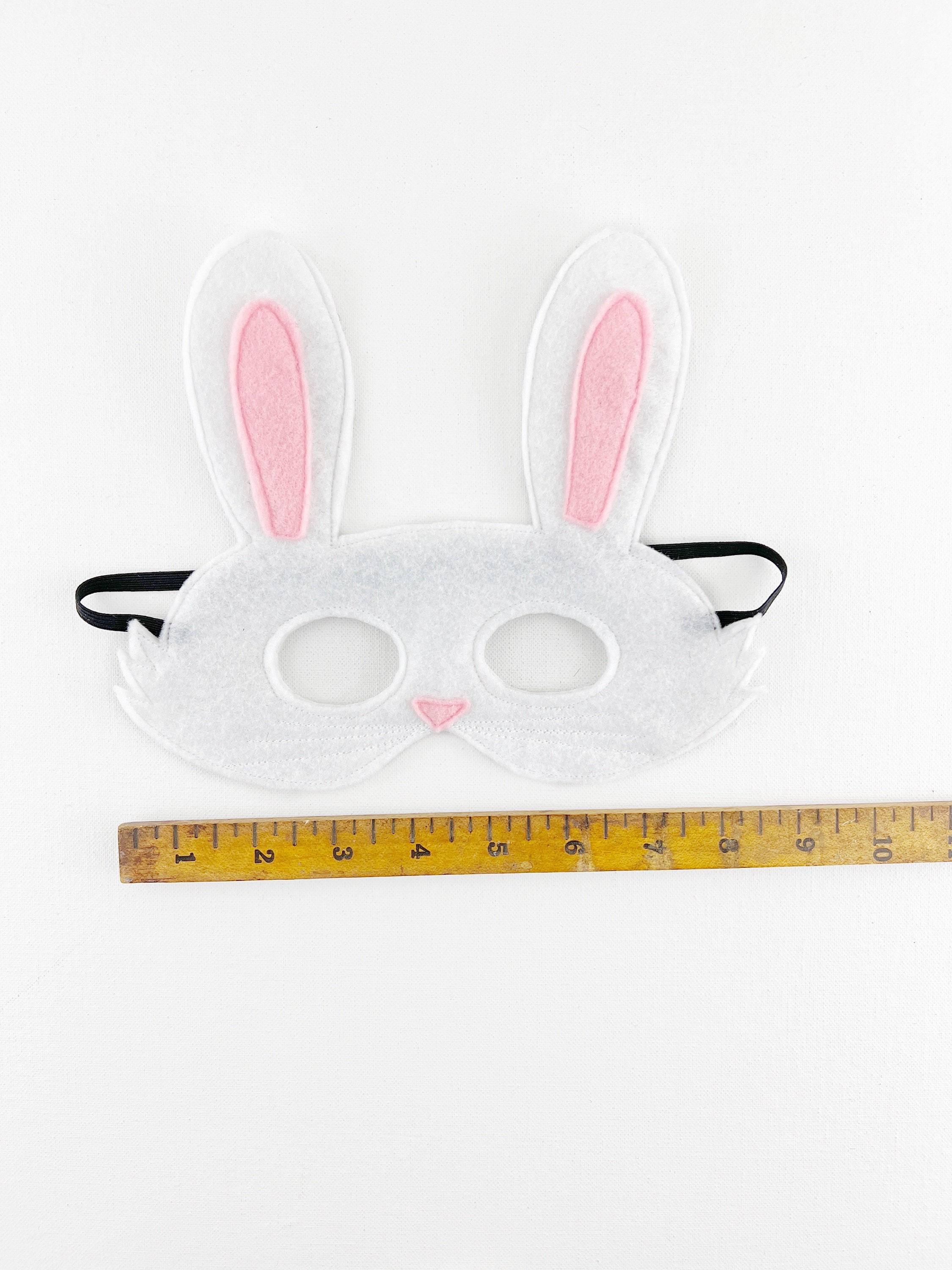White Rabbit Felt Mask: Eco-friendly Bunny Costume - Etsy