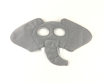 Child's Gray Felt Elephant Mask, halloween costume, school play costume, elephant costume