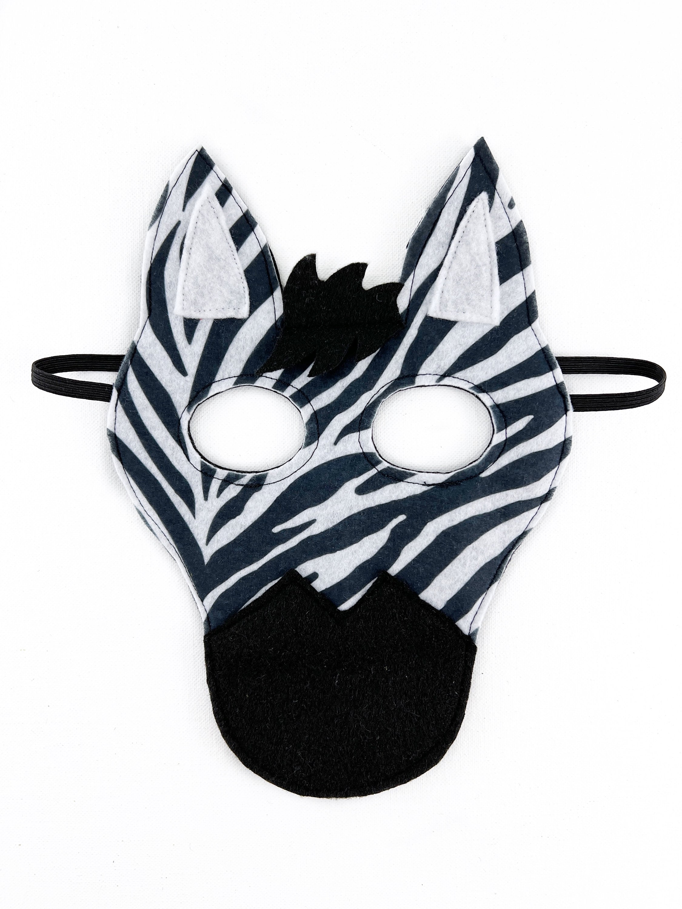 Zebra Color Mask Handmade Felt Zebra Mask: Eco-friendly Kids Costume - Etsy