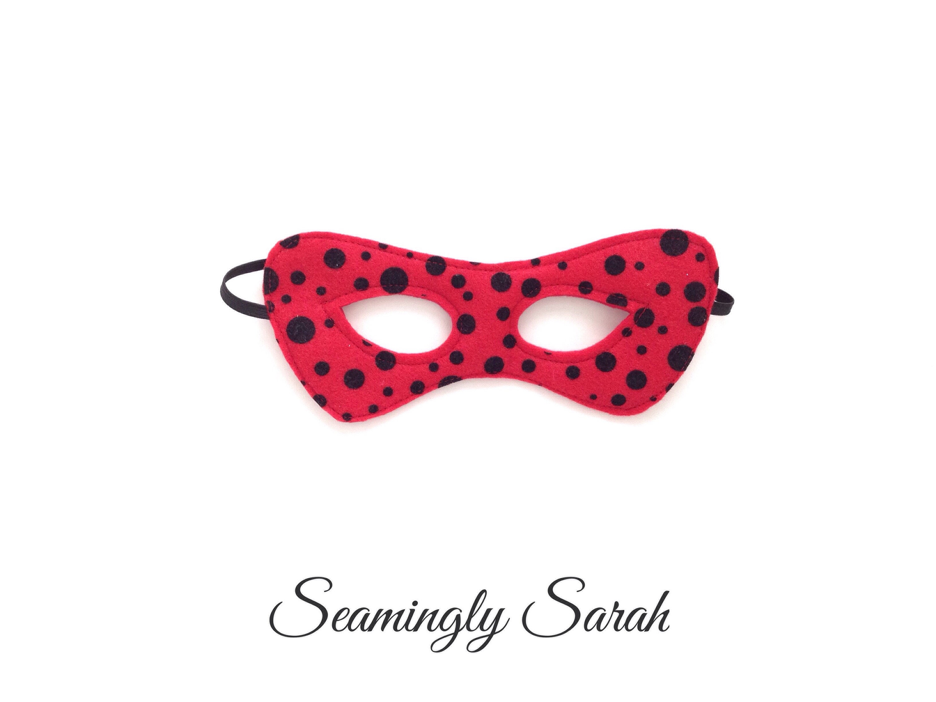 Balinco Masque de coccinelle rouge avec points noirs, Ladybug Mask, Coiffure, Masque de visage de coccinelle, Headwear