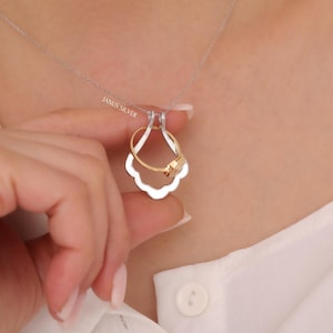 Cloud Ring Holder Gold Necklace, Ring Keeper Pendant, Wedding Ring Holder, Gift for Nurse, Pendant Necklace, Ring Holder Jewelry