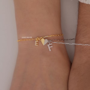 Pulsera magnética con letras en forma de corazón para parejas, pulseras a juego, joyas para parejas, pulsera para mejores amigos, regalo de San Valentín, regalo de aniversario