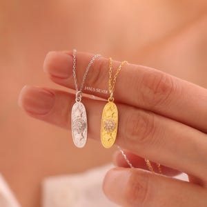 14 karat Gold Sterling Silber Stern Anhänger Halskette mit CZ, zierliche himmlische Halskette, minimalistische Nordstern Halskette