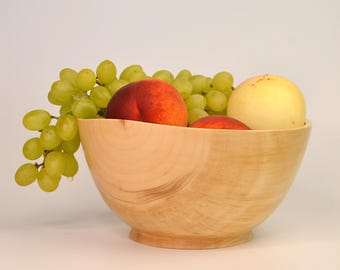 Handcrafted Aspen Wood Bowl: Rustic Kitchen Decor, Fruit Server