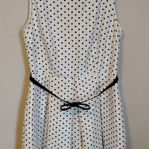 Black and White Polka Dot Danny and Nicole Fit & Flare Dress Women&#39;s Size 4