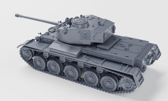28mm World War 2- Resin Printed- Cruiser Tank, Comet I (A34) (UK