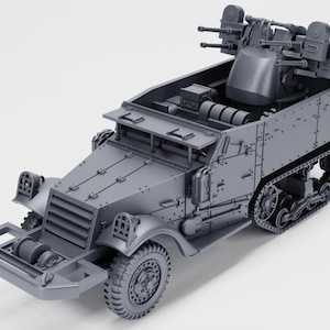 28 mm 2.Weltkrieg - Resin bedruckt M16A1 Halbkettenfahrzeug MGMC (USA, WW2)