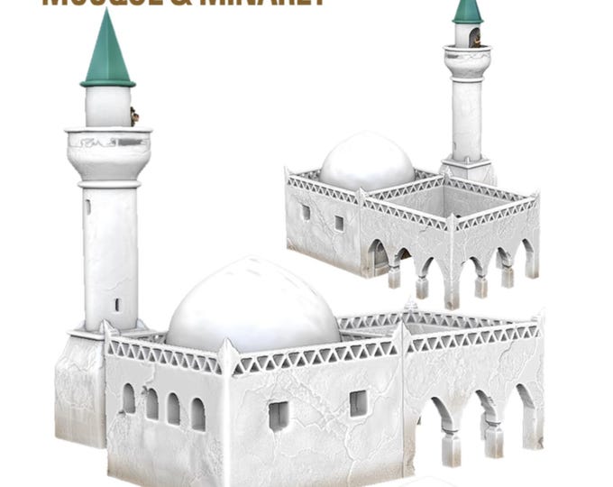 Featured listing image: World War 2- 28mm scale Mosque for North Africa Table