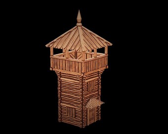 歴史的な28 mmスケールのバイキング時代の監視塔