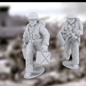 28mm World War 2- Resin Printed WWII Pacific US Light Mortar teams (3 Pack)