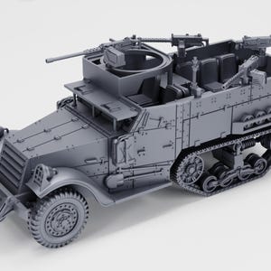 28mm World War 2-Resin Printed M2A1 Half-track (US, WW2)