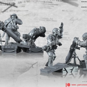 28mm World War 2- Resin Printed WWII Japanese Heavy Mortar teams (3 Pack)