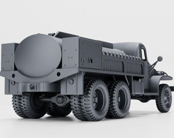 28mm World War 2- Resin Printed GMC CCKW 353D Fuel Truck (US, WW2