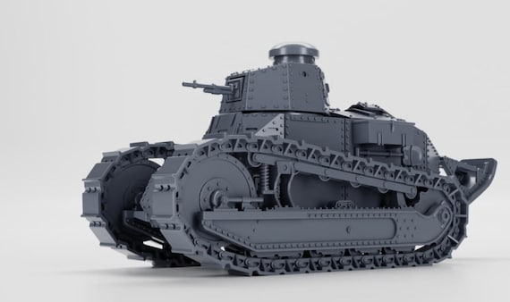 28mm World War 2- Resin Printed Light Tank Renault FT-17 (france
