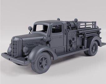 Hartstryckt Mack Model E brandbil (USA, andra världskriget)