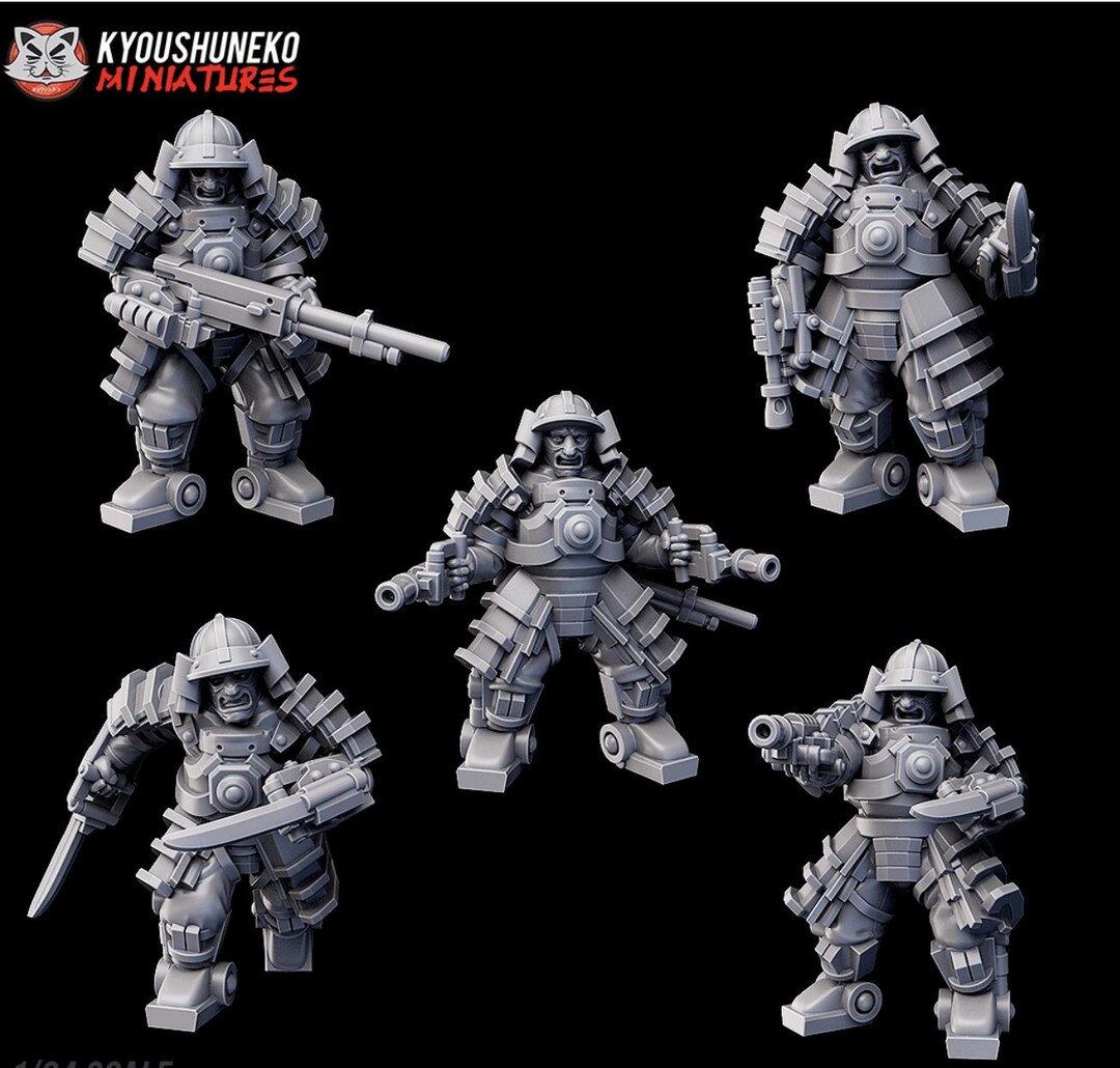 28mm Resin Printed Post-modern Warfare - Weird War Japanese Heavy