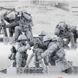28mm World War 2- Resin Printed WWII Japanese Medium Mortar teams (3 Pack)