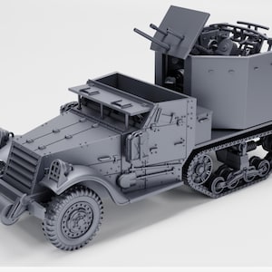 28 mm 2.Weltkrieg-Resin Bedruckt M15A1 Halbkettenfahrzeug KGMC (USA, WW2)