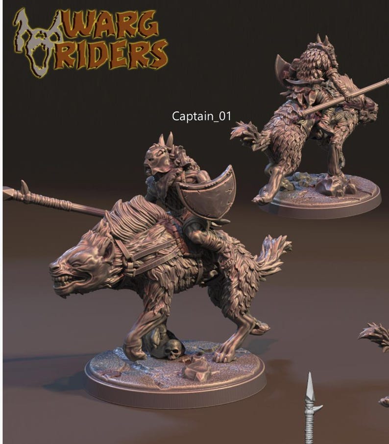 Resin Printed Middle Earth- Warg Riders- 28mm- Various Units - Etsy