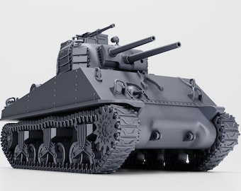 28mm World War 2-resin Printed American M4A3R3 Sherman Zippo Tank