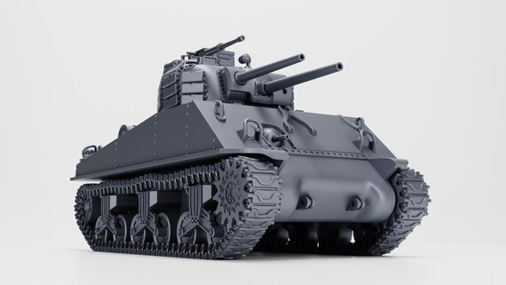 28mm World War 2-resin Printed American M4A3R3 Sherman Zippo Tank