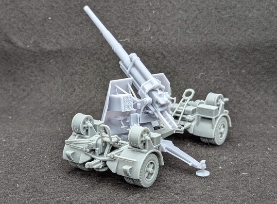 28mm World War 2- Resin Printed Anti-aircraft Gun 88mm Flak 18 + 2