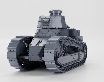 28mm World War 2- Resin Printed Light Tank Renault FT-17 (france