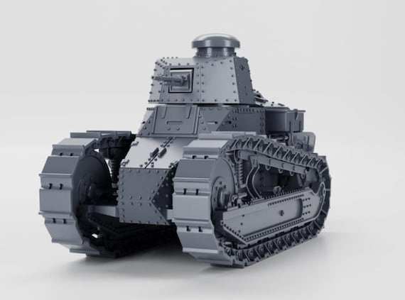28mm World War 2- Resin Printed Light Tank Renault FT-17 (france